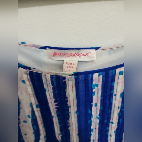 Betsey Johnson Blue Babydoll Top - Picture 3 of 6